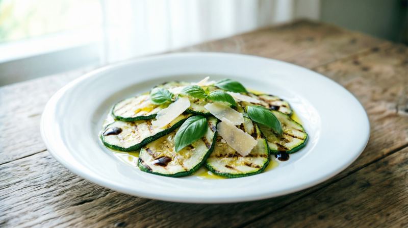 Carpaccio di zucchine grigliate
