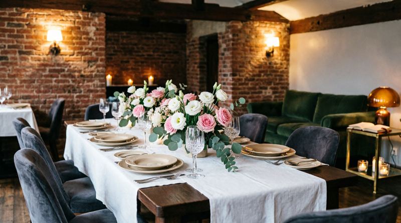 Sala allestita per una festa privata