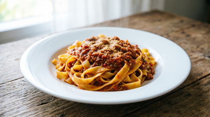 Tagliatelle al ragù della casa