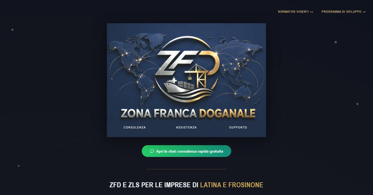 Anteprima del sito ZFD - Zona Franca Doganale